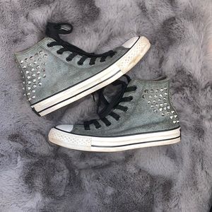 Studded converse shoes